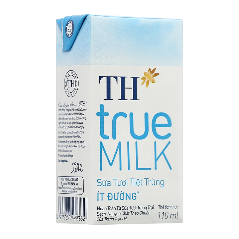 Thùng 48 hộp sữa tươi tiệt trùng TH true MILK ít đường 110 ml (từ 1 tuổi) 17
