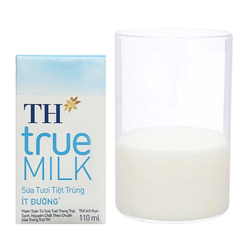 Thùng 48 hộp sữa tươi tiệt trùng TH true MILK ít đường 110 ml (từ 1 tuổi) 22