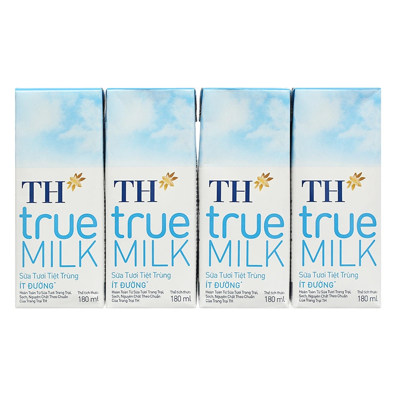 Lốc 4 hộp sữa tươi tiệt trùng TH true MILK ít đường 180 ml (từ 1 tuổi) 3
