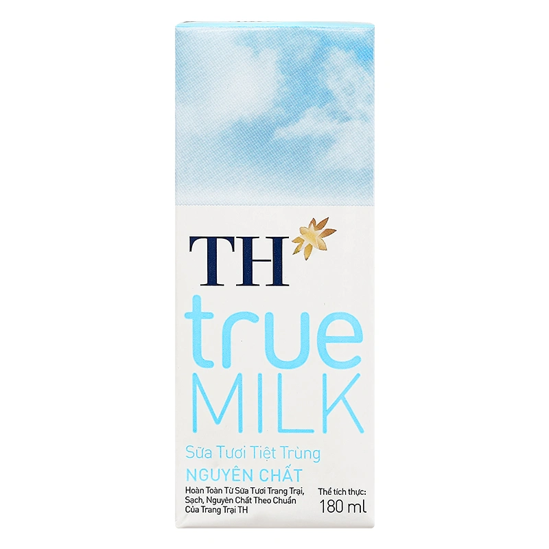 Thùng 48 hộp sữa tươi tiệt trùng TH true MILK không đường 180 ml (từ 1 tuổi) 18