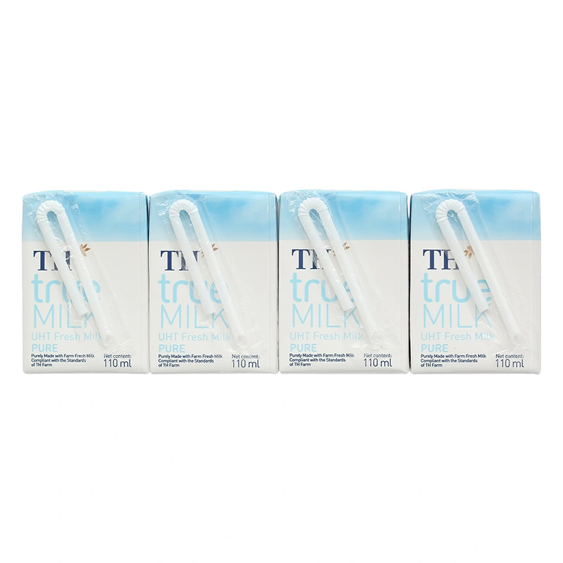 Lốc 4 hộp sữa tươi tiệt trùng TH true MILK không đường 110 ml (từ 1 tuổi) 4