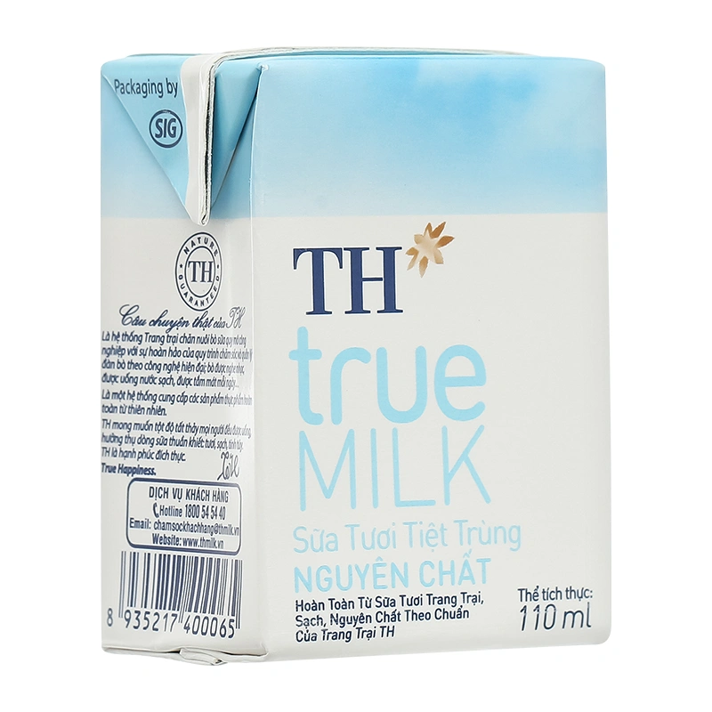 Lốc 4 hộp sữa tươi tiệt trùng TH true MILK không đường 110 ml (từ 1 tuổi) 5