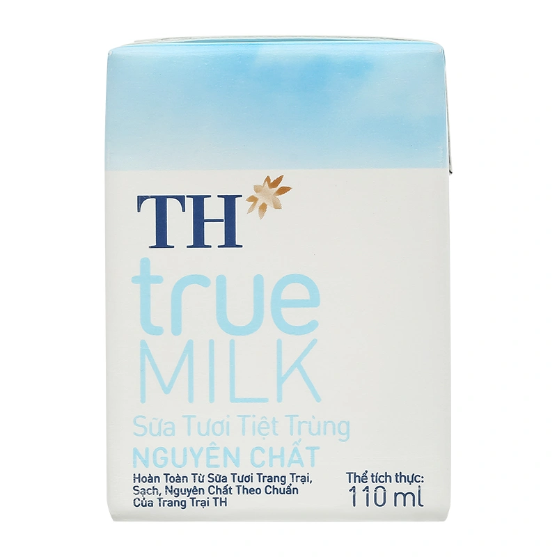 Lốc 4 hộp sữa tươi tiệt trùng TH true MILK không đường 110 ml (từ 1 tuổi) 6