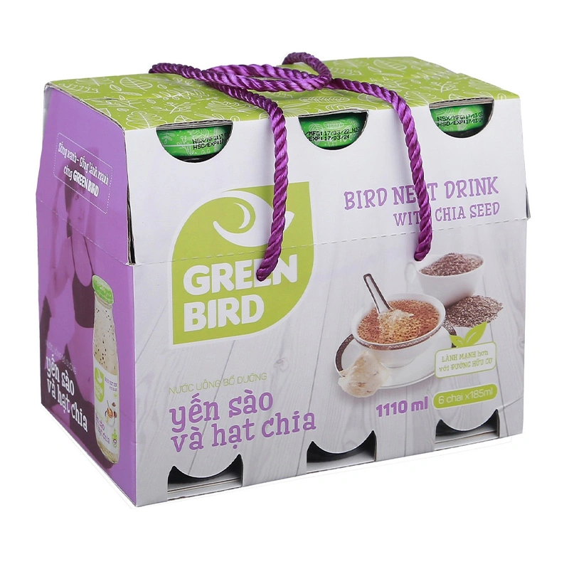 Lốc 6 chai nước yến sào hạt chia Green Bird 185 ml (từ 12 tuổi) 2