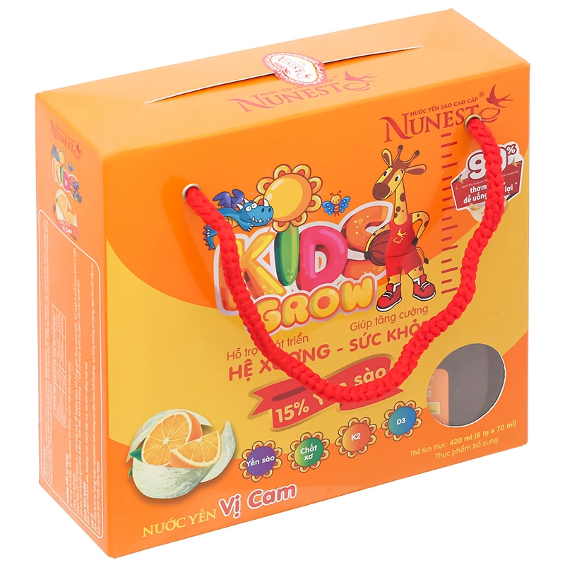 Hộp 6 hũ nước yến sào Nunest Kids vị cam 70 ml (từ 6 tháng) 2