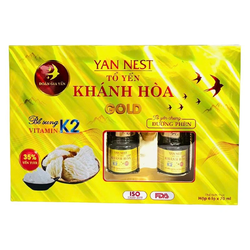 Hộp 6 hũ tổ yến chưng đường phèn Yan Nest 70 ml (từ 2 tuổi) 2