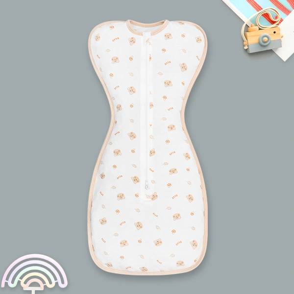 Nhộng chũn unisex Lullaby sợi tre trắng - be