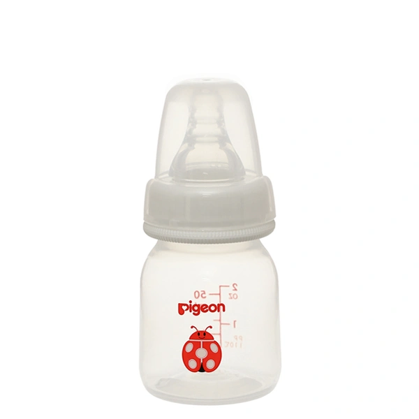 Bình sữa nhựa PP Pigeon cổ hẹp 50 ml - Hình bọ rùa (mọi độ tuổi) 1
