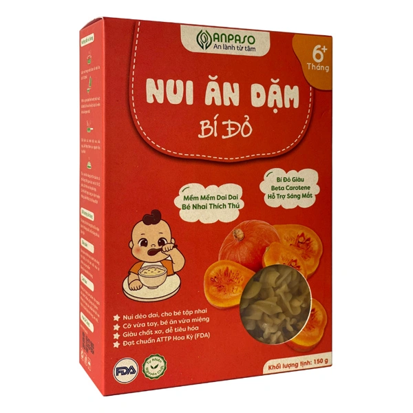 Nui mix rau củ Anpaso hình xoắn 150g (từ 6 tháng) 9
