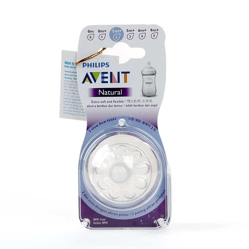 Bộ 2 núm ti Philips Avent SCF654/23 cổ rộng size 4 (6 - 9 tháng) 12