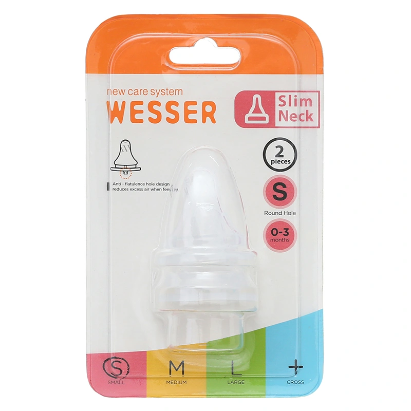 Bộ 2 núm ti Wesser cổ hẹp size S (0 - 3 tháng) 2