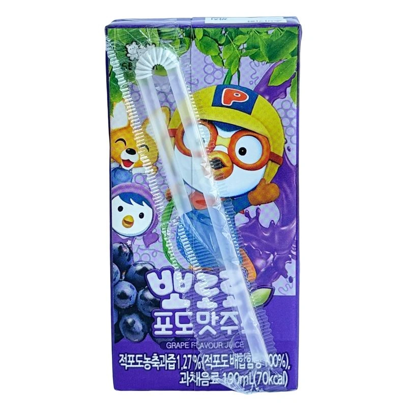 Nước trái cây Pororo vị nho 190 ml (từ 1 tuổi) 2