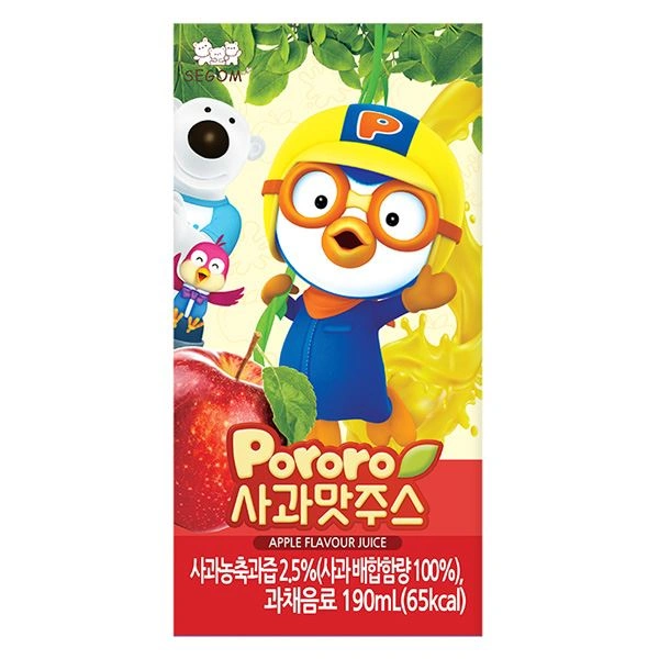 Nước trái cây Pororo vị nho 190 ml (từ 1 tuổi) 7