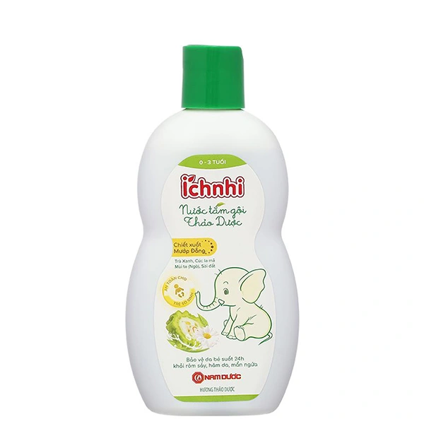 Nước tắm & gội 2in1 cho bé Ích Nhi chiết xuất thảo dược 230 ml (0 - 3 tuổi) 1