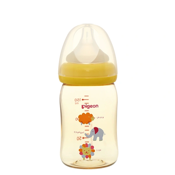 Bình sữa nhựa PPSU Pigeon Plus cổ rộng 160 ml - Hình thú (mọi độ tuổi) 1