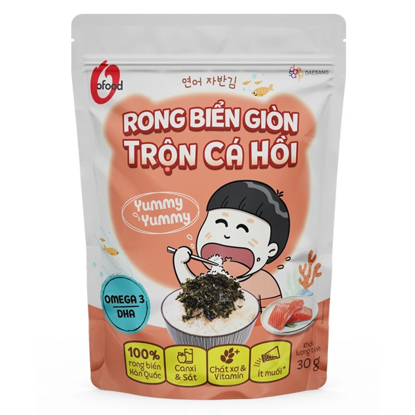 Rong biển giòn trộn cá hồi O'Food gói 30g