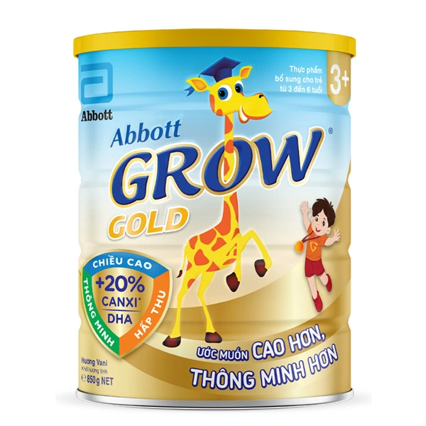 Sữa bột Abbott Grow Gold 3+ hương vani 850g (3 - 6 tuổi) 1