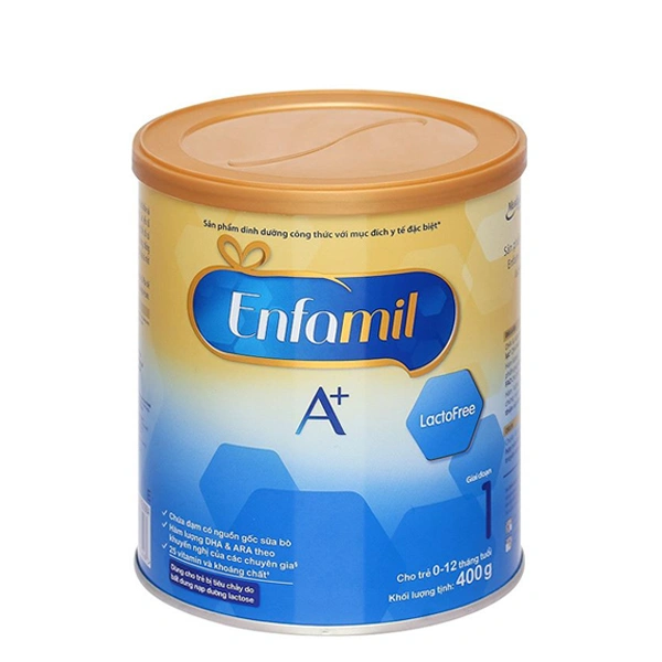 Sữa bột Enfamil A+ LactoFree 400g (0 - 12 tháng) dành cho trẻ không dung nạp đường lactose 1