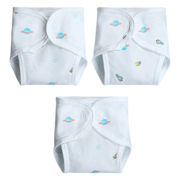 Set 3 tã vải sơ sinh IQ Baby họa tiết quả địa cầu size S2 (5 - 7 kg) 1