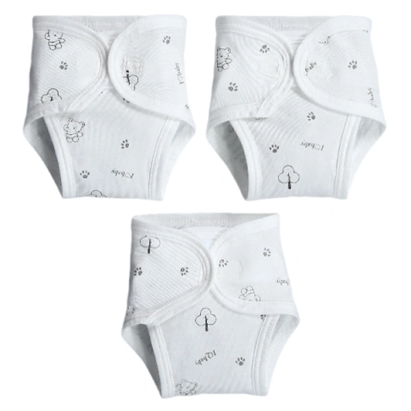 Set 3 tã vải sơ sinh IQ Baby họa tiết gấu xám size S2 (5 - 7 kg) 1