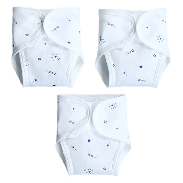 Set 3 tã vải sơ sinh IQ Baby họa tiết sao băng xanh size S1 (3 - 5 kg) 1
