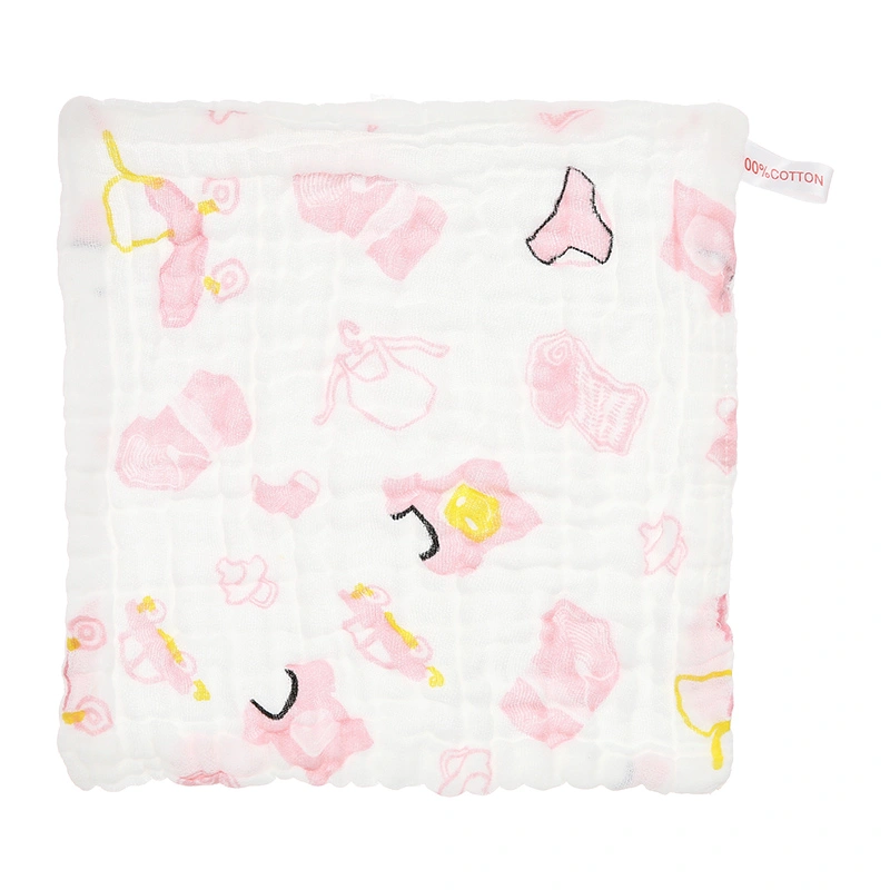 Set 5 cái khăn sữa cotton TOP KIDS 6 lớp 30x30 cm - Màu ngẫu nhiên 4
