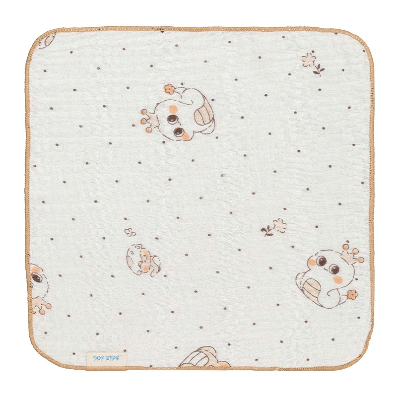 Set 5 cái khăn sữa cotton TOP KIDS 2 lớp 25x25 cm - Hoạ tiết ngẫu nhiên 2