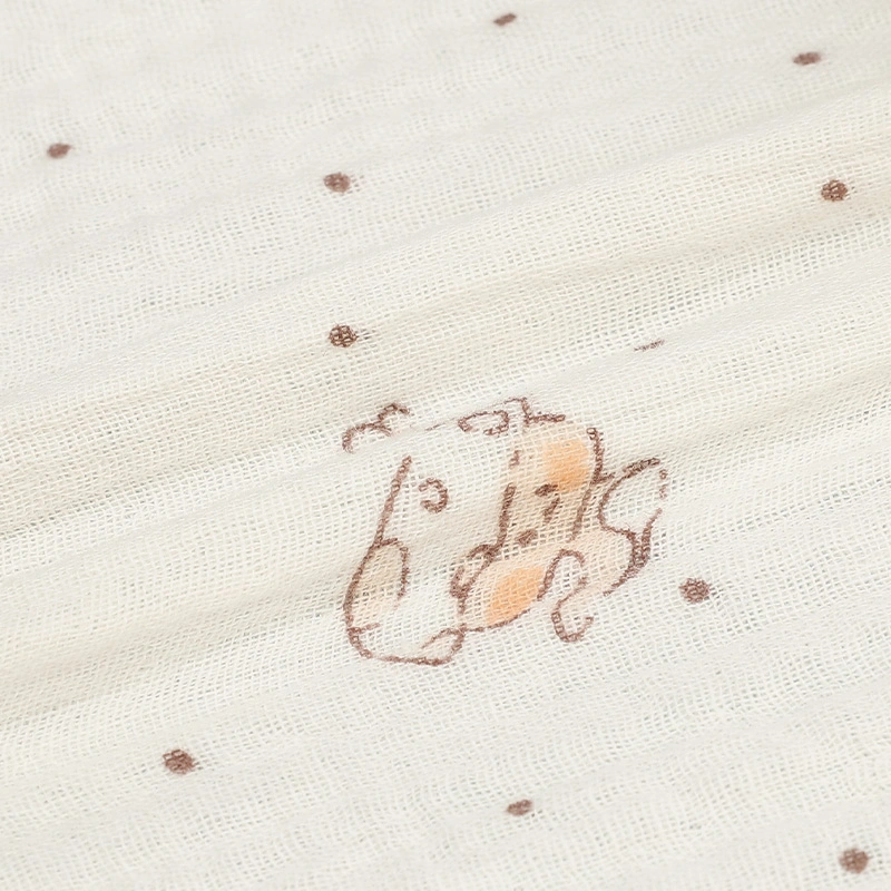 Set 5 cái khăn sữa cotton TOP KIDS 2 lớp 25x25 cm - Hoạ tiết ngẫu nhiên 5