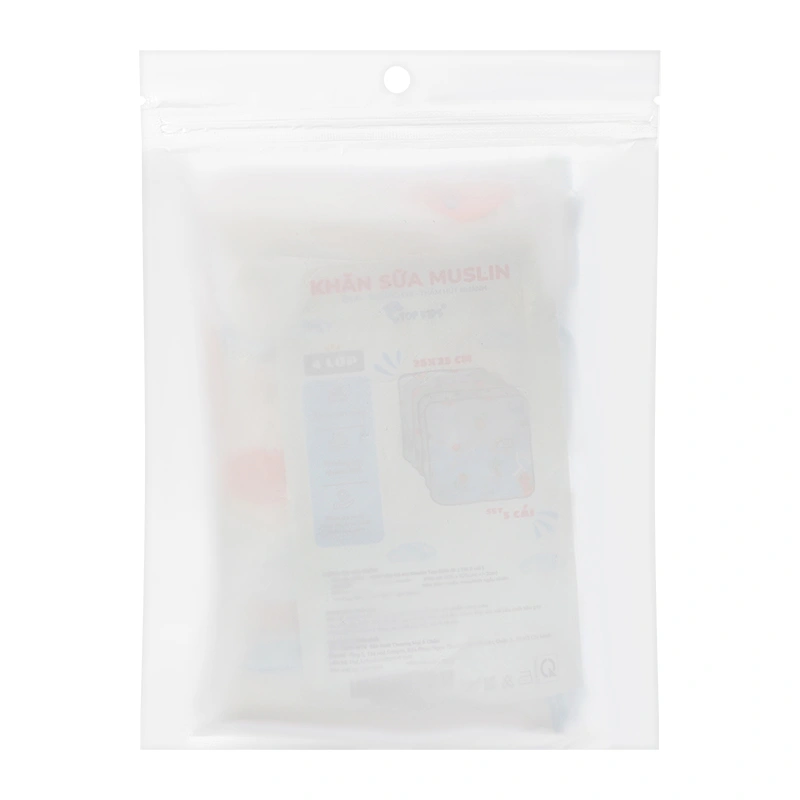 Set 5 cái khăn sữa cotton TOP KIDS 4 lớp 25x25 cm - Màu ngẫu nhiên 8