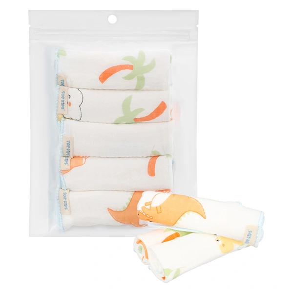 Set 5 khăn sữa TOP KIDS cotton màu ngẫu nhiên