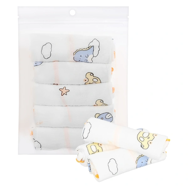 Set 5 khăn sữa TOP KIDS cotton màu ngẫu nhiên