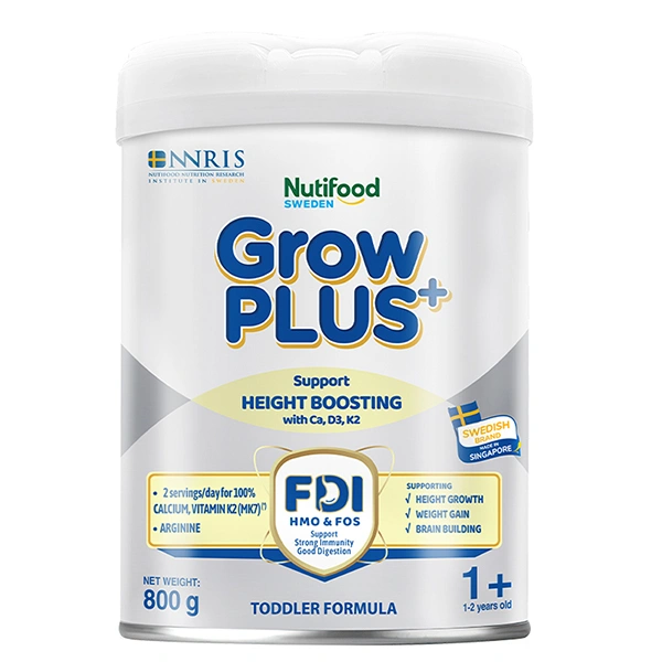 Sữa bột Nutifood GrowPLUS+ bạc 1+ hương vani 800g (1 - 2 tuổi) 1