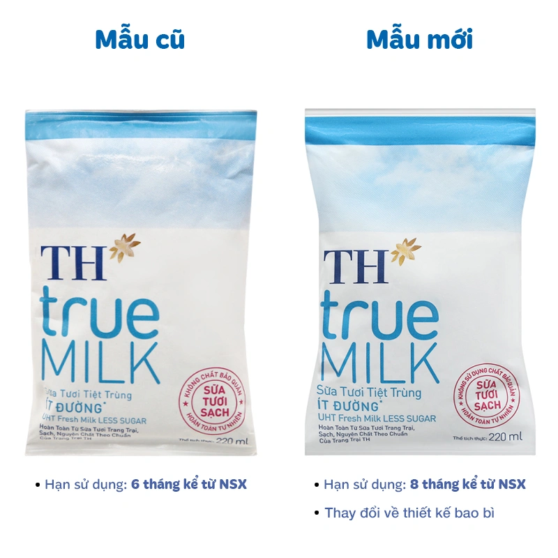 Sữa tươi tiệt trùng TH true MILK ít đường 220 ml (từ 1 tuổi) 8