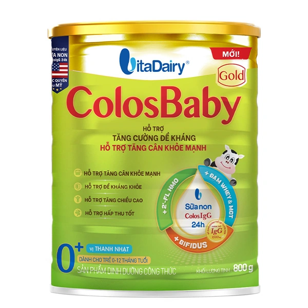 Sữa bột ColosBaby Gold 0+ (sữa non) hương vani 800g (0 - 12 tháng) (mẫu mới) 1