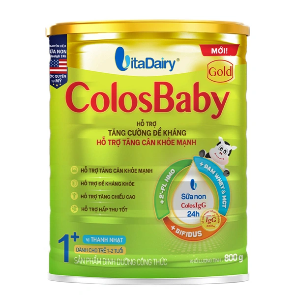 Sữa bột ColosBaby Gold 1+ (sữa non) hương vani 800g (1 - 2 tuổi) (mẫu mới) 1