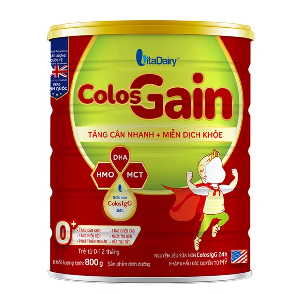 Sữa bột Colos Gain 0+ (sữa non) hương vani 800g (0 - 12 tháng) 1