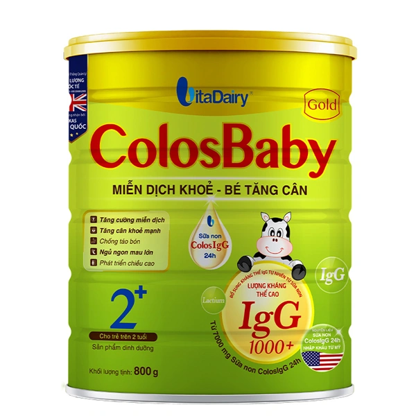 Sữa bột ColosBaby Gold 2+ (sữa non) hương vani 800g (từ 2 tuổi) 1