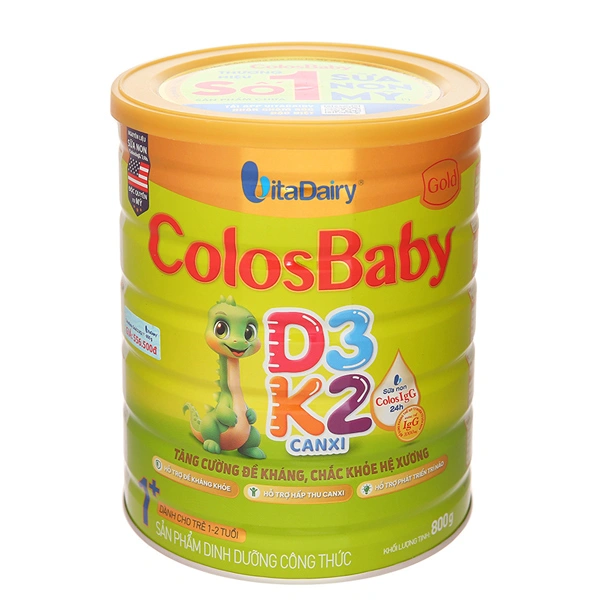 Sữa bột ColosBaby Gold D3K2 1+ (sữa non) 800g (1 - 2 tuổi) 1