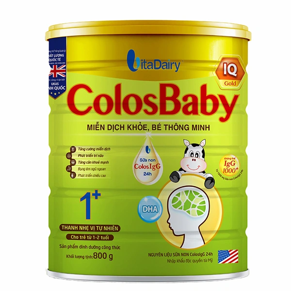 Sữa bột ColosBaby IQ Gold 1+ (sữa non) hương vani 800g (1 - 2 tuổi) 1