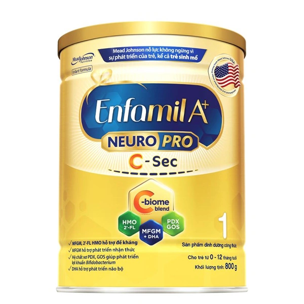 Sữa bột Enfamil A+ Neuropro C-Sec số 1 800g (0 - 12 tháng) 1