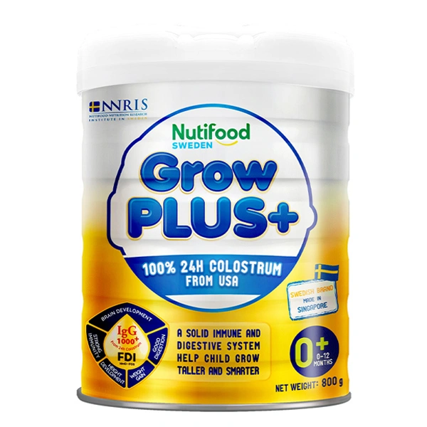 Sữa bột Nutifood GrowPLUS+ vàng 0+ (sữa non) hương vani 800g (0 - 12 tháng) 1