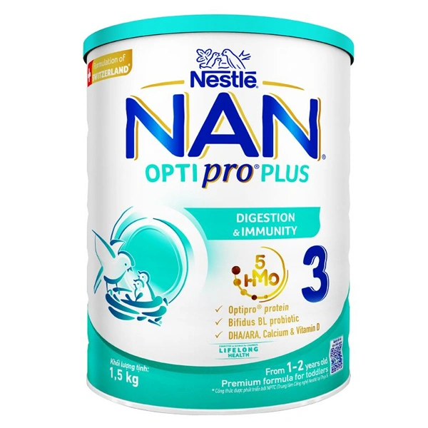 Sữa bột NAN Optipro Plus số 3 1.5 kg (1 - 2 tuổi) - Giao bao bì ngẫu nhiên 1