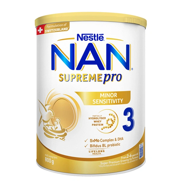 Sữa bột NAN Supremepro số 3 800g (2 - 6 tuổi) hỗ trợ trẻ có cơ địa mẫn cảm 1