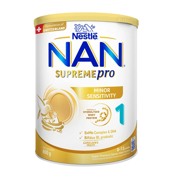 Sữa bột NAN Supremepro số 1 800g (0 - 12 tháng) hỗ trợ trẻ có cơ địa mẫn cảm 1