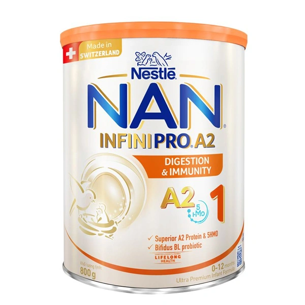 Sữa bột NAN InfiniPro A2 số 1 (đạm quý A2) 800g (0 - 12 tháng) - Giao bao bì ngẫu nhiên 1