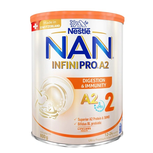 Sữa bột NAN InfiniPro A2 số 2 (đạm quý A2) 800g (1 - 2 tuổi) - Giao bao bì ngẫu nhiên 1