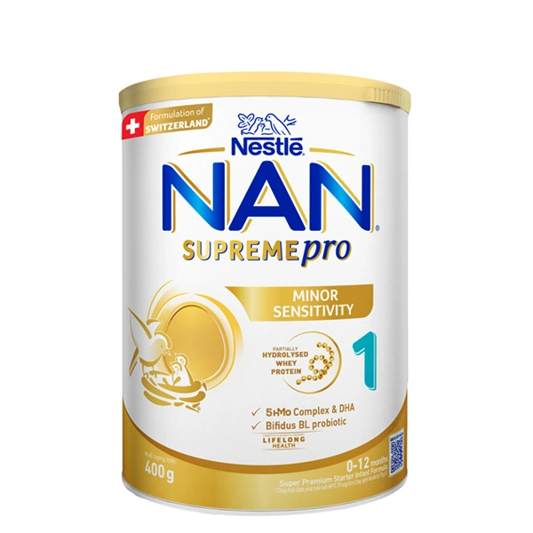 Sữa bột NAN Supremepro số 1 400g (0 - 12 tháng) hỗ trợ trẻ có cơ địa mẫn cảm 1
