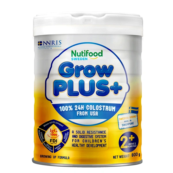Sữa bột Nutifood GrowPLUS+ vàng 2+ (sữa non) hương vani 800g (từ 2 tuổi) 1