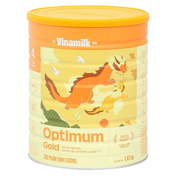 Sữa bột Optimum Gold số 4 hương vani 1.45 kg (2 - 6 tuổi) - Giao bao bì ngẫu nhiên 1