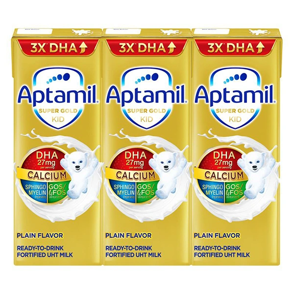 Lốc 3 hộp sữa pha sẵn Aptamil Super Gold Kid 180 ml (từ 1 tuổi) - Giao bao bì ngẫu nhiên 1